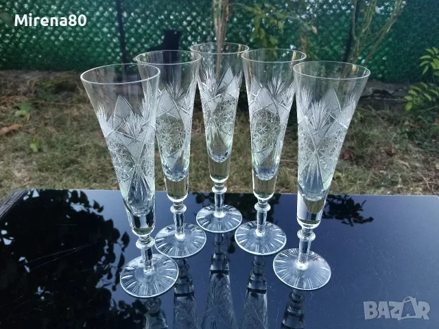 Кристални чаши за вермут - 5 бр.