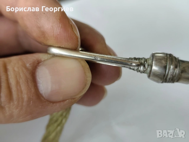 Старо сребърно колие 925, снимка 5 - Колиета, медальони, синджири - 53492182