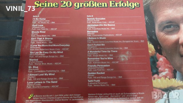 Pat Boone – Seine 20 Größten Erfolge, снимка 3 - Грамофонни плочи - 36354554