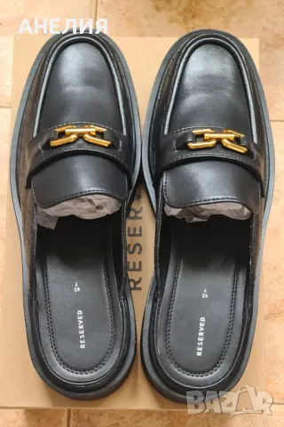 Дамски кожени чехли Reserved , снимка 5 - Чехли - 50397387