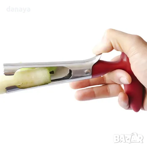 5864 Уред с дръжка за изваждане на семки от ябълки, 18 см, снимка 5 - Прибори за хранене, готвене и сервиране - 50090327