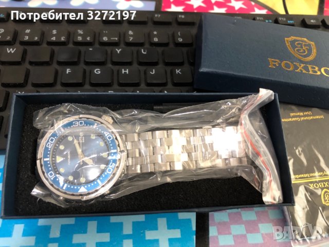 2023 FOXBOX спортен кварцов часовник,водоустойчив,подвижен безел, дата, снимка 3 - Мъжки - 41306659