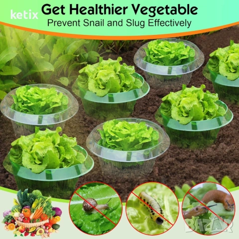 Комплект от 20 пластмасови защитни нашийници против охлюви, снимка 2 - Други - 53242867