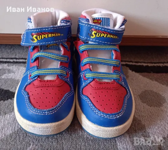 Детски кецове на Супермен - номер 21,5, снимка 7 - Детски маратонки - 47330501