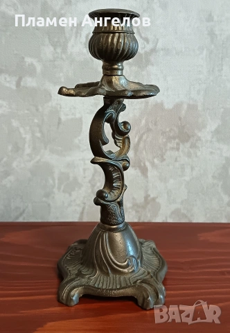 Винтидж декоративен свещеник - Барок, снимка 2 - Антикварни и старинни предмети - 53820660