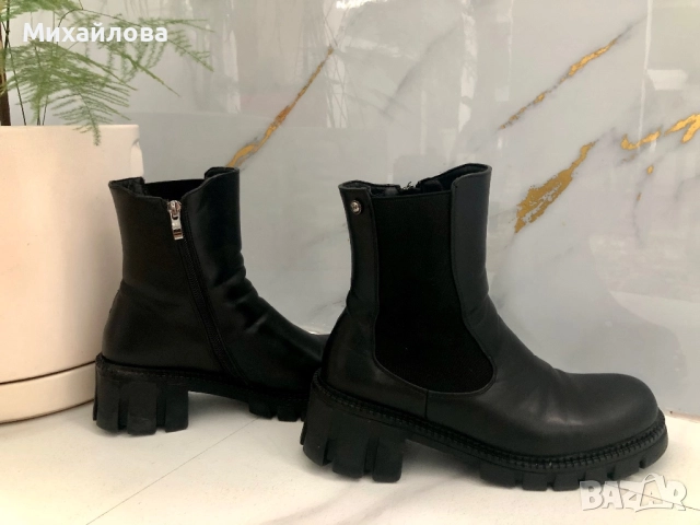 Дамски черни боти, снимка 5 - Дамски боти - 52036017
