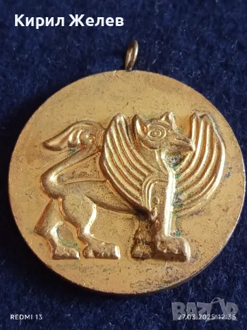 Стар медал ГРИФОН ДЕТАЙЛ от ВРАТА на ЦЪРКВАТА РИЛСКИ МАНАСТИР 23369, снимка 2 - Други ценни предмети - 49660559