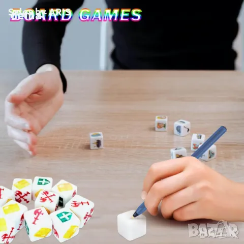 Празни зарове 16 мм, акрилни зарове. Напарви си сам зарове, 50 броя, снимка 6 - Други игри - 49930557