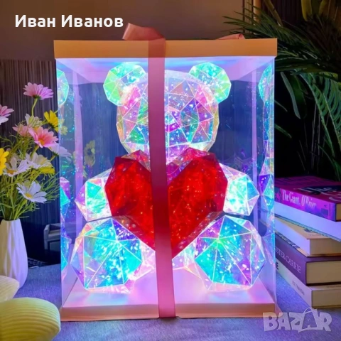 LED Светещо мече – цветна декорация и романтичен подарък, снимка 3 - Романтични подаръци - 53269883