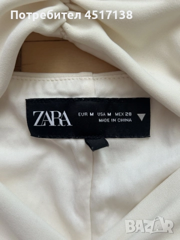 Кремав топ Zara, снимка 3 - Корсети, бюстиета, топове - 55800735