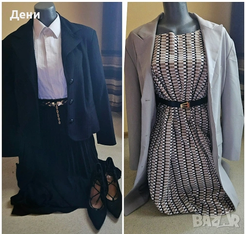 Лот ХЛ за 16€.: Сако, риза плюс пола, обувки 40н., рокля плюс сако