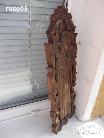 Пано "Мадоната с Младенеца" дърворезбовано ръчно старо, снимка 7 - Други ценни предмети - 41601359