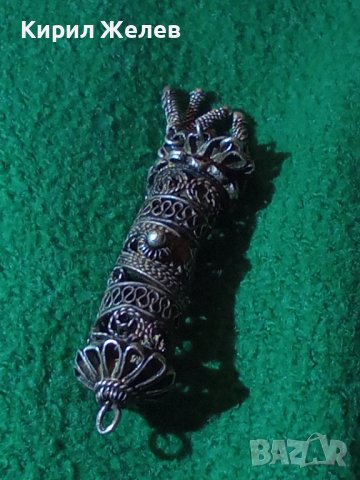 СТАРИННА СРЕБЪРНА ВИСУЛКА ФИЛИГРАННО ВИСОКОПРОБНО СРЕБРО НЕВЕРОЯТНА МАЙСТОРСКА РЪЧНА ИЗРАБОТКА 25213, снимка 18 - Антикварни и старинни предмети - 34854543