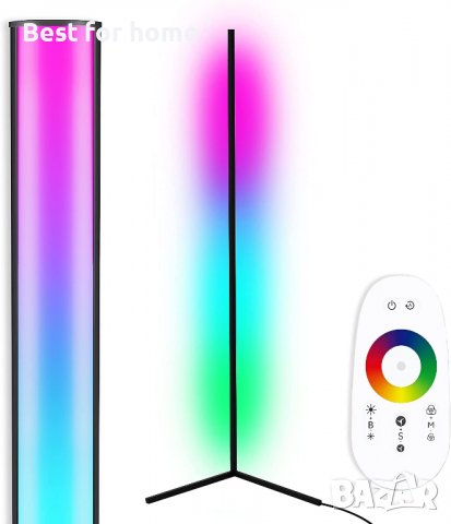 ЛЕД подова лампа с RGB+ Бяло- 140 см, 20 вата, снимка 1