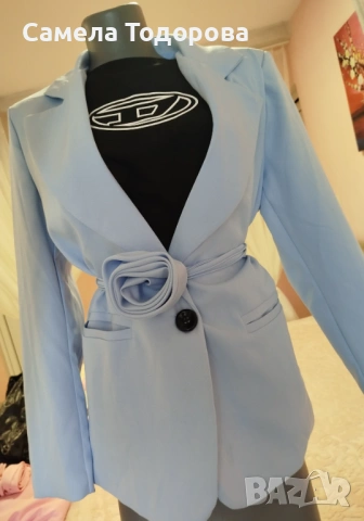 Уникално сако с коланче , снимка 2 - Сака - 53467680