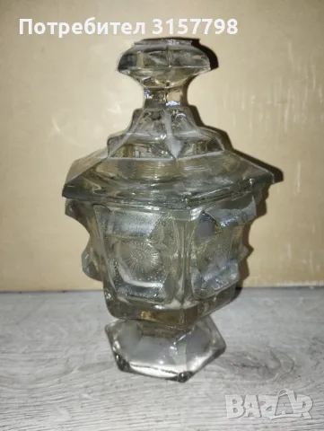 Кристална захарница арт деко, снимка 1