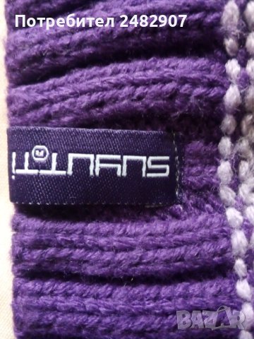 Лилава плетена шапка, снимка 6 - Шапки - 41861551