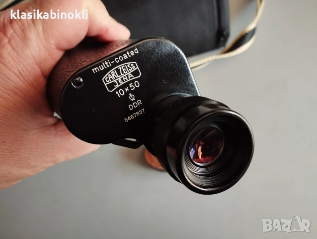 ТОП Немски Рядък Монокъл Carl Zeiss Jena Dekarismo 10x50 1Q МС, снимка 9 - Екипировка - 52524263