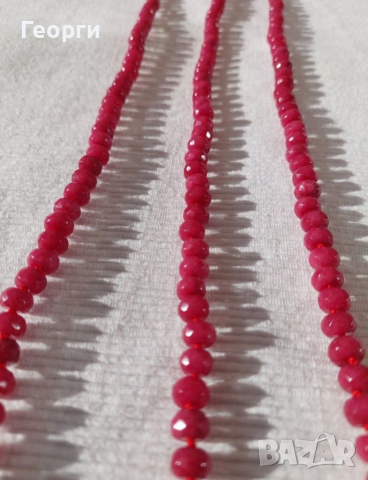 Нанизи естествен Рубин за огърлици