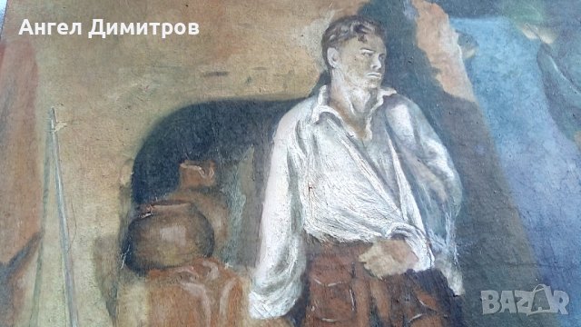 Йорданка Николова преди смъртта си маслена картина платно 1958 г , снимка 8 - Картини - 41551122