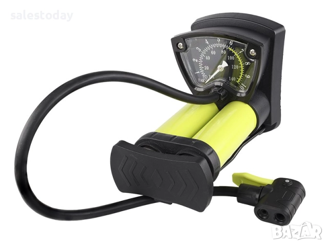 Помпа за гуми, Крачна, Двубутална, 10 BAR / 140 PS, снимка 3 - Аксесоари и консумативи - 51742216