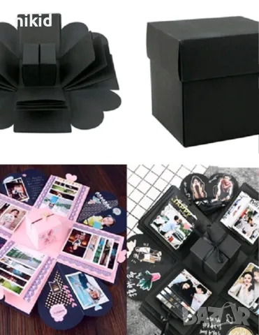 Квадратна Експлодираща кутия празна за снимки албум подарък подаръци картонена, снимка 9 - Други - 48464743
