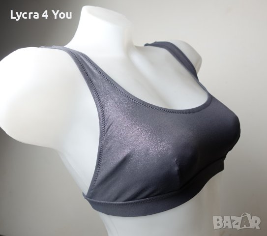 H&M XS/S (EUR 36) късо, блестящо, сребристо бюстие/топ, снимка 7 - Корсети, бюстиета, топове - 41741028