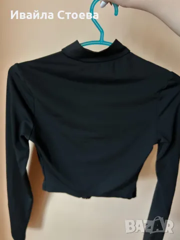 Дамска черна горница, снимка 2 - Суичъри - 48821938