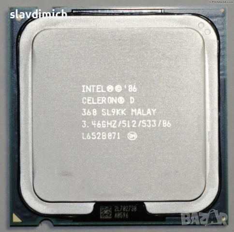 Продавам процесор CPU за компютър Intel Celeron 360 socket 775 3,46 Ghz/ 512/ 533 mhz