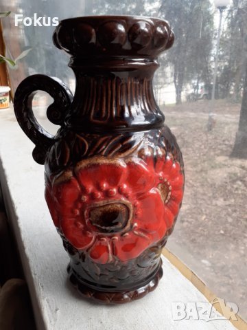 Страхотна голяма ваза кана немска керамика, снимка 3 - Антикварни и старинни предмети - 39827236