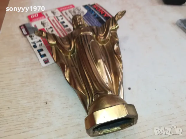 БОГ-МЕД МЕСИНГ 20Х15Х6СМ МАСИВНА ТЕЖКА ФИГУРА 2504251615, снимка 8 - Антикварни и старинни предмети - 50034730