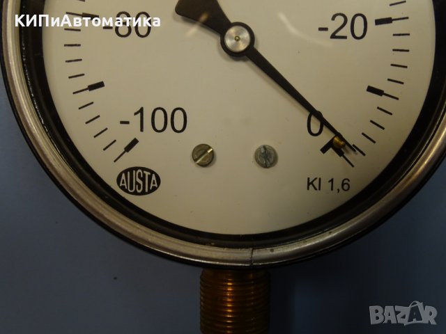 вакуумметър технически AUSTA Ф100, -100/0kPa, снимка 4 - Резервни части за машини - 39374108