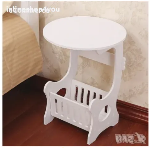 Кръгла масичка нощно шкафче 60см x 45см, снимка 3 - Шкафове - 48708721