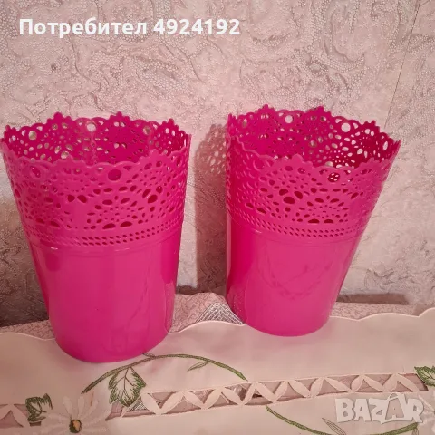Комплект розови Кашпи