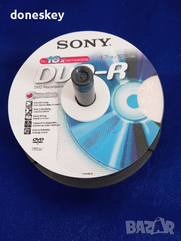 26 бр. SONY DVD-R - 16x, 4.7 GB, 120 min 