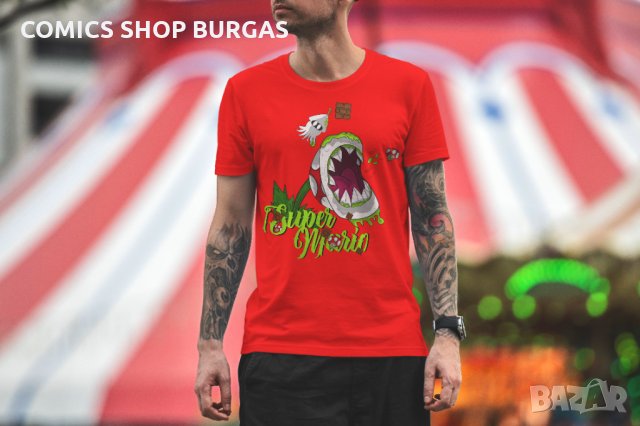 Мъжка тениска Super Mario - Piranha plant, снимка 4 - Тениски - 35751005