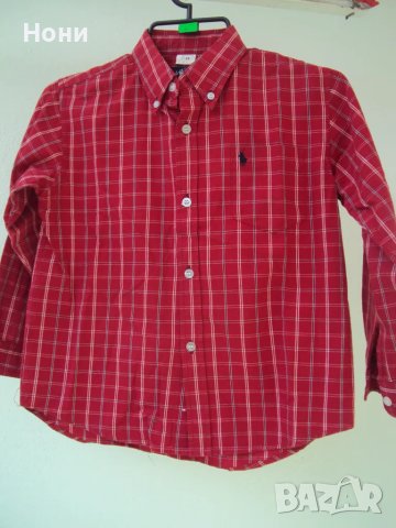 Детска риза на POLO RALPH LAUREN на червено каре оригинална, снимка 1