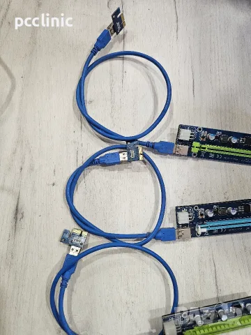 Комплект 3 броя PCI-E Risers (Райзери) VER 006C – нетествани, снимка 5 - Кабели и адаптери - 56384095