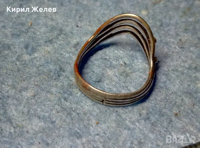 СТАР АЖУРЕН СРЕБЪРЕН ПРЪСТЕН СРЕБРО ВИСОКА ПРОБА РЪЧНА РЕТРО АРТ ИЗРАБОТКА 49726, снимка 3 - Антикварни и старинни предмети - 49122486