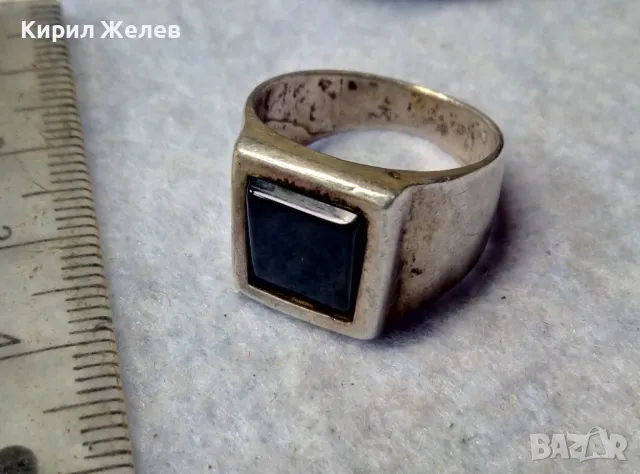 АРИСТОКРАТИЧЕН КЛАСИЧЕСКИ МОДЕЛ СРЕБЪРЕН ПРЪСТЕН СРЕБРО 925 с ЮВЕЛИРНО ШЛИФОВАН ЧЕРЕН ОНИКС 49980