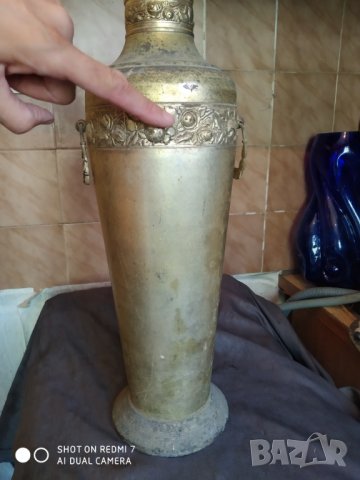 стара посребрена метална  ваза арт деко, снимка 3 - Антикварни и старинни предмети - 33830888