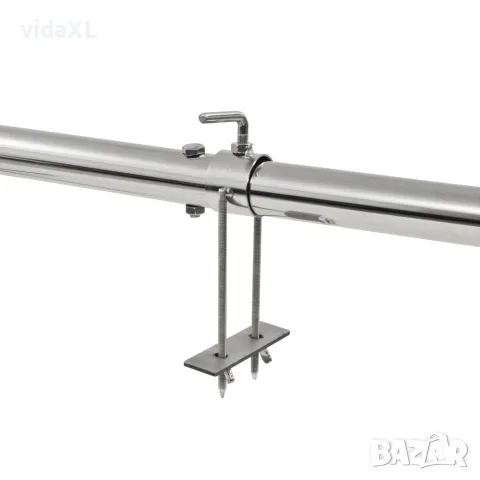 vidaXL Шиш за чеверме с мотор, неръждаема стомана, 207x45x81 см, снимка 3 - Барбекюта - 56147632