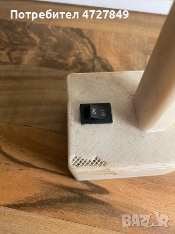 Уникат! 3D принтирана настолна лампа със сини LED светлини + USB порт, снимка 7 - Друга електроника - 53395753