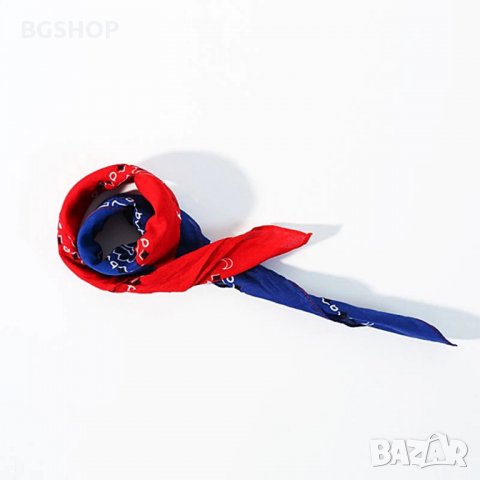 Бандана 2 в 1 - Червено / Синьо, снимка 2 - Шалове - 35676947