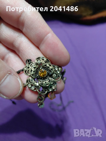 Месингови колие с циркови и перли, снимка 3 - Колиета, медальони, синджири - 53296555