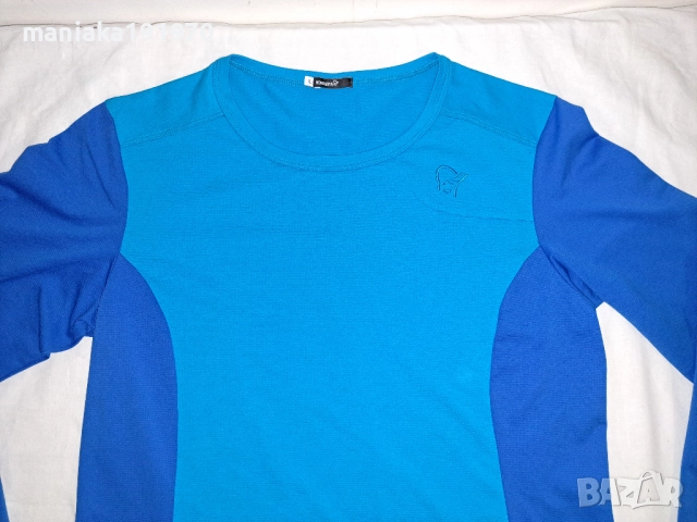 Norrona W Fjora Equalizer Lightweight Long Sleeve Caribbean Blue  (L) дамска спортна блуза , снимка 2 - Спортни екипи - 51858546