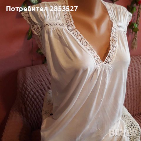 ZARA Бяла Тениска, снимка 3 - Тениски - 41973546