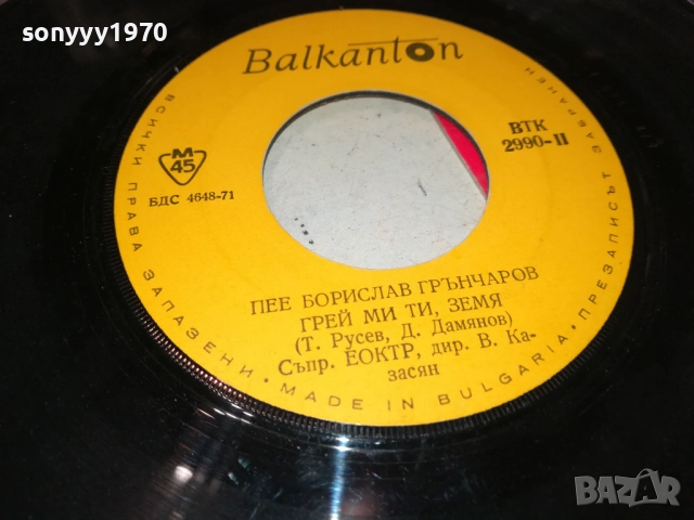 БОРИСЛАВ ГРЪНЧАРОВ-МАЛКА ПЛОЧА 2110251717, снимка 14 - Грамофонни плочи - 52133403
