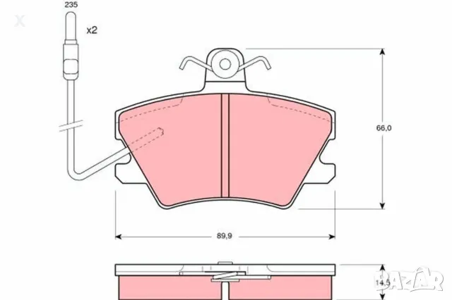 338 НАКЛАДКИ ПРЕДНИ RENAULT 5, 9, 11, 18, 19, 20, 21, 25, 30, Super 5, Rapid, Fuego, Espace, Clio   