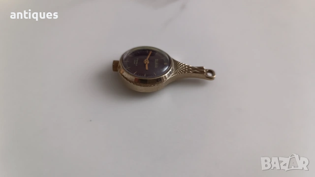 Позлатен дамски часовник - колие - SLAVA - 17 jewels - №4, снимка 3 - Антикварни и старинни предмети - 53731438